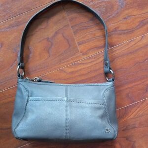 The Sak Gray Leather Shoulder Bag